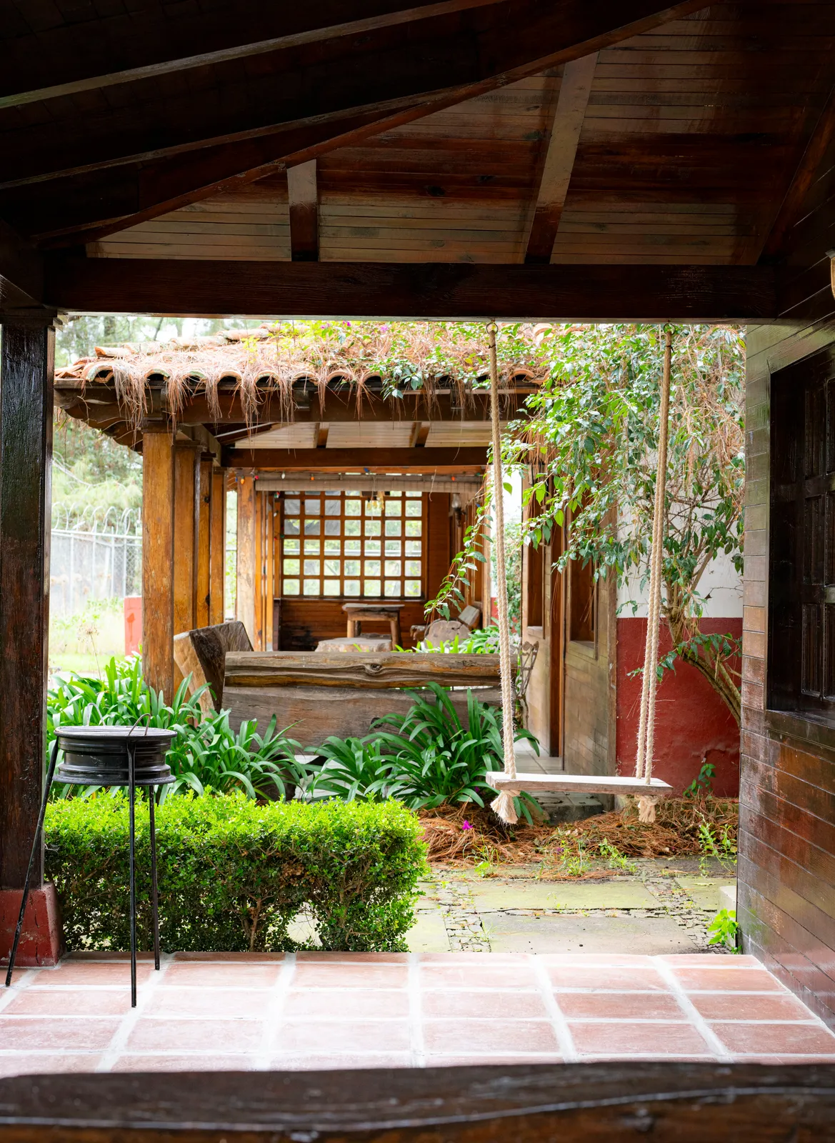 Entrada y terraza de Cabaña Serena